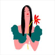 girl with a flower N2