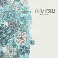 Abstract doodles decorative nature background Template frame de