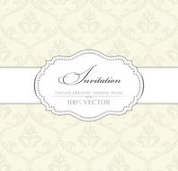 Background vintage label Banner flower frame