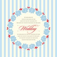 Beautiful vintage floral invitation card Vector illustration N4