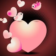 Cute Birds Valentine Greeting Card