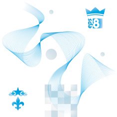 Creative 3d delicate background with abstract flowing lines