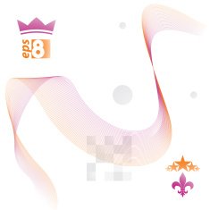 Light vector soft composition 3d orange wavy decorative ribbon