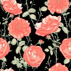 Vintage Seamless Romantic Roses Background N2