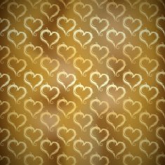 Golden Hearts Pattern