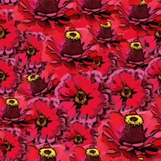 Vector seamless colorful pattern with red flowers