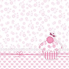 Baby girl shower with cupcake