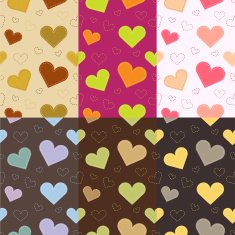 Vector seamless hearts background N2