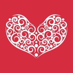 Heart abstract vector logo design template