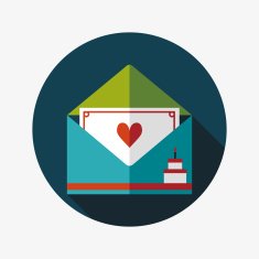 Happy birthday card flat icon with long shadow eps10 N68