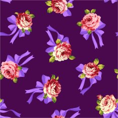 pattern of a rose and ribbon N6