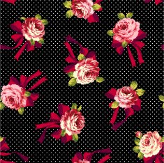 pattern of a rose and ribbon N13