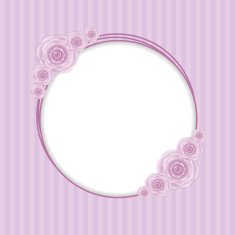 Romantic Flower Vintage Invitation Card Vector Background