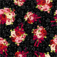 pattern of rose and ribbon N2