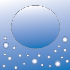 abstract circle with space for text on blue background
