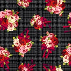 pattern of rose and ribbon N4