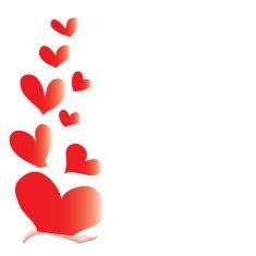 abstract red heart on white background