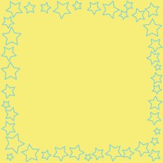 abstract bokeh blue star on yellow background