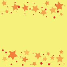 abstract red star on yellow background