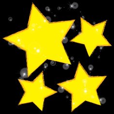 Abstract bokeh gold star on black background N3