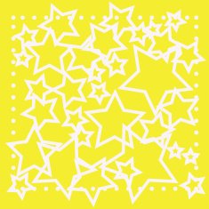abstract bokeh white star on yellow background