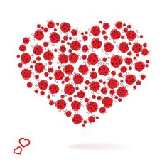card with hearts Valentine's Day N2