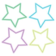 abstract colorful star on white background