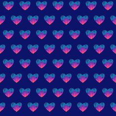 pattern with geometric hearts