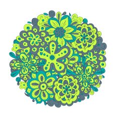 doodle flowers buquet