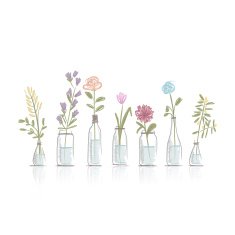 Set of floral pots for your design N2