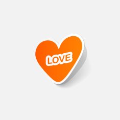 paper sticker Valentine's day Heart N5