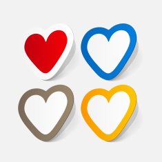 paper sticker Valentine's day Heart N6