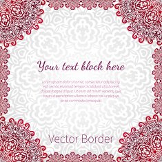 lacy vector wedding card template abstract circle floral ornament good N20