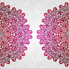 lacy vector wedding card template abstract circle floral ornament good N22
