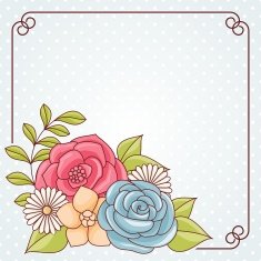Invitation card with flowers N5