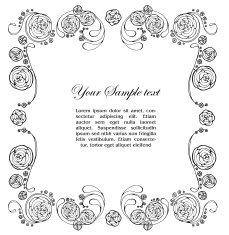 Ornamental frame with roses N11