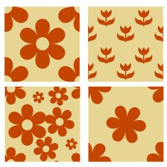 Set of floral seamless patterns N17