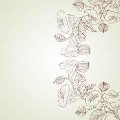 Abstract background with flowers in vintage style N24