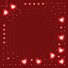 background of glowing hearts