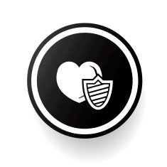 Protect heart symbol vector