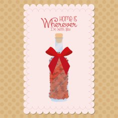 Cute Love Or Saint Valentine Card Template Editable N8