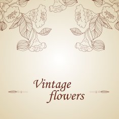 Abstract background with flowers in vintage style N25