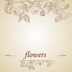 Abstract background with flowers in vintage style N28