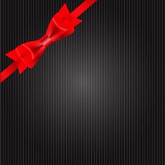 Gift Card with Ribbon Design Elements Vector Illustration
