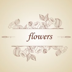 Abstract background with flowers in vintage style N31