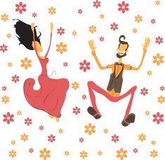 Couple in love lovers dancing card