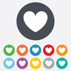 Heart sign icon Love symbol N16