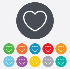 Heart sign icon Love symbol N17