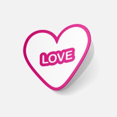 paper sticker Valentine's day Heart N7