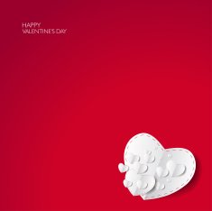 Valentine's card with text and heart shape Vector ilustration